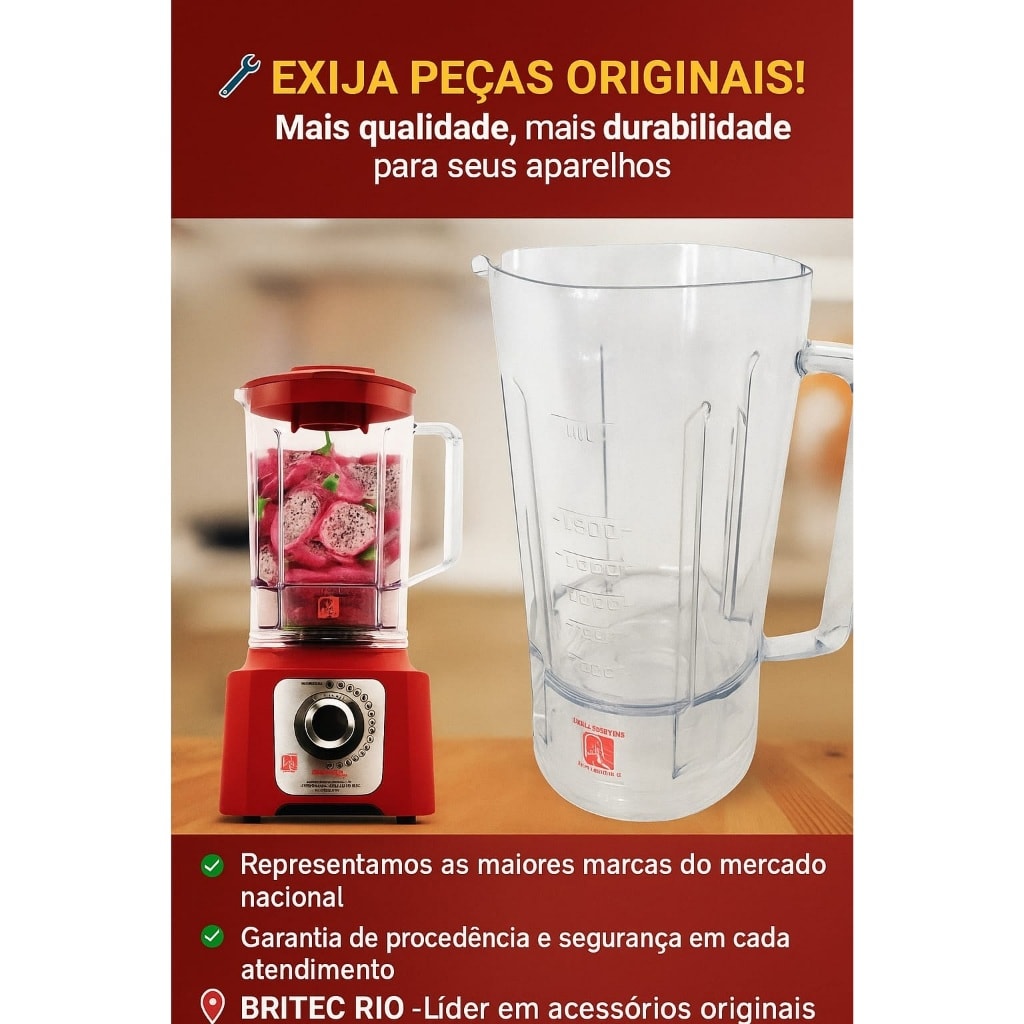 Imagem do Copo Sem Tampa E Sem Laminas Para Liquidificador Arno Power Max 1400 Limpa Facil Ln56 Original