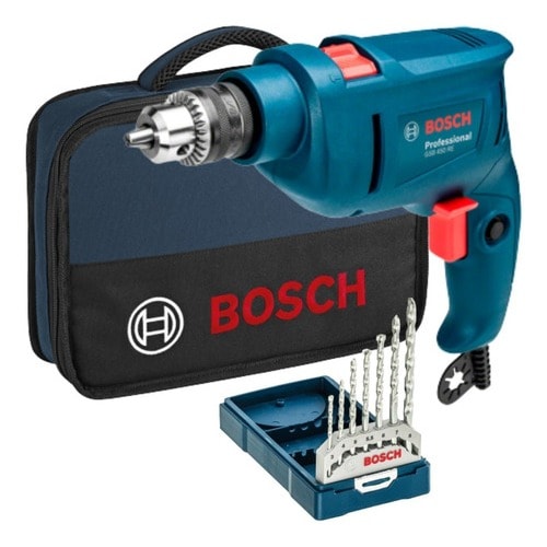 Imagem do Furadeira Impacto Parafusadeira Bosch Gsb 450 Re 127v Kit 7 Brocas Bolsa