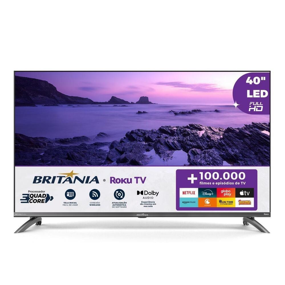 Imagem do Smart Tv 40 Britania Btv40m9gr2cgb Roku