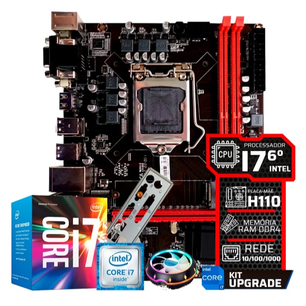 Imagem do Kit Upgrade Intel Core I7 6700 Ddr4 Placa Mae H110