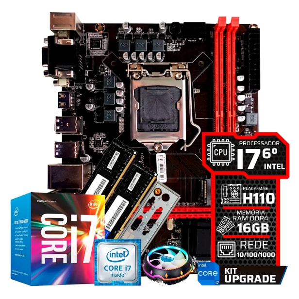 Imagem do Kit Upgrade Intel Core I7 6700 Ddr4 16gb Placa Mae H110