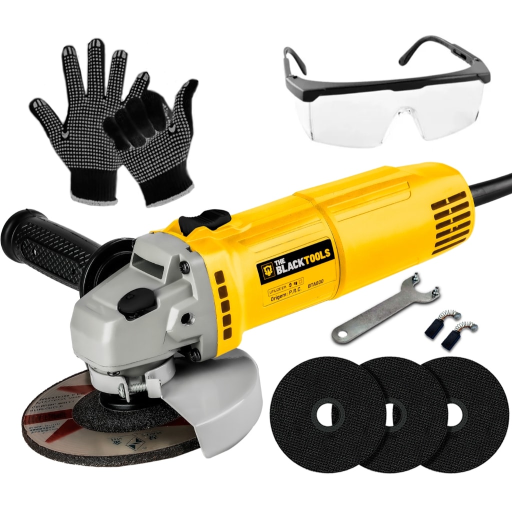 Imagem do Esmerilhadeira Angular Profissional 780w The Black Tools Disco E Acessorios