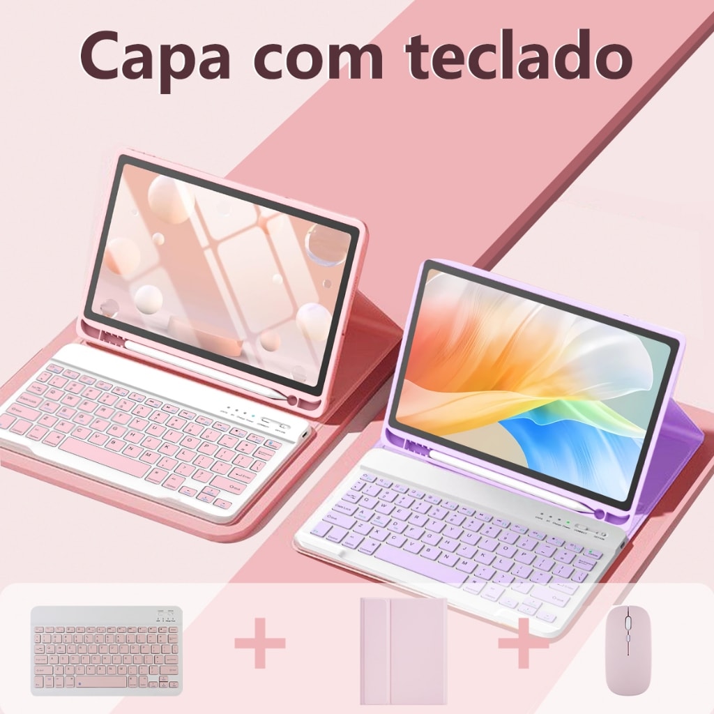 Imagem do Capa Com Teclado E Mouse Para Samsung Galaxy Tab A8 10 5inch S8 Ultra 14 6inch S6 Lite 10 4inch