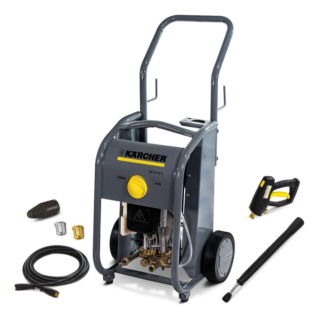 Imagem do Lavadora De Alta Pressao Karcher Hd 6 15 Cage Plus Cinza 220v