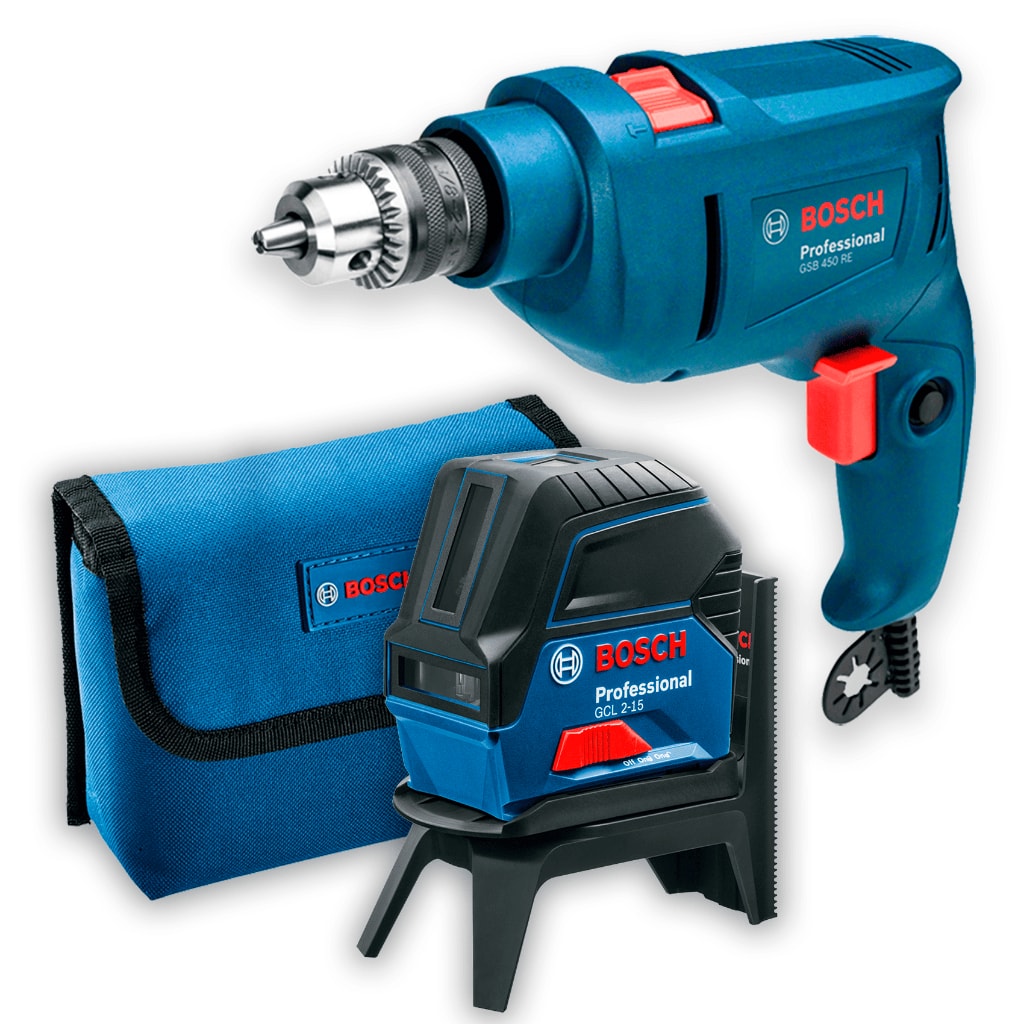 Imagem do Furadeira De Impacto 450w Gsb 450 Re Nivel A Laser Bosch