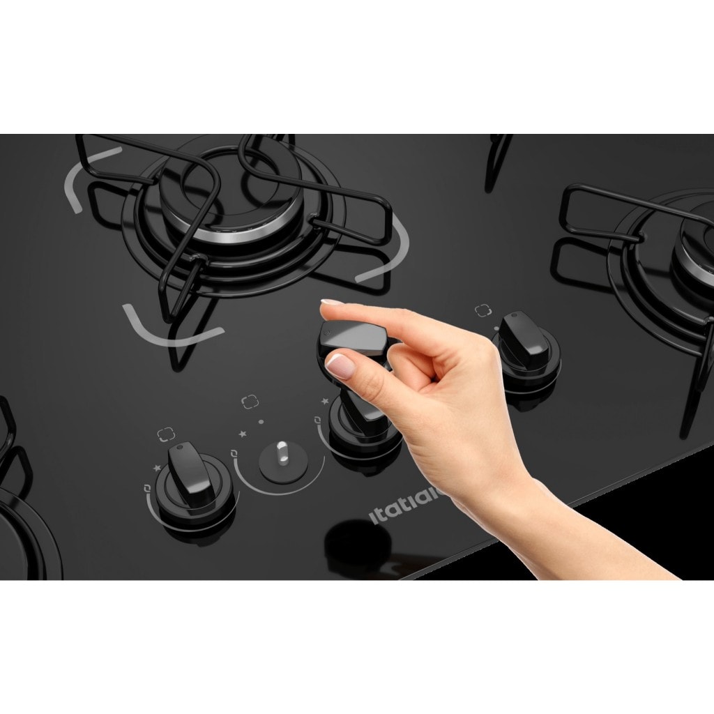 Imagem do Fogao Cooktop Itatiaia Essencial 4 Bocas Mesa Vidro Temperado