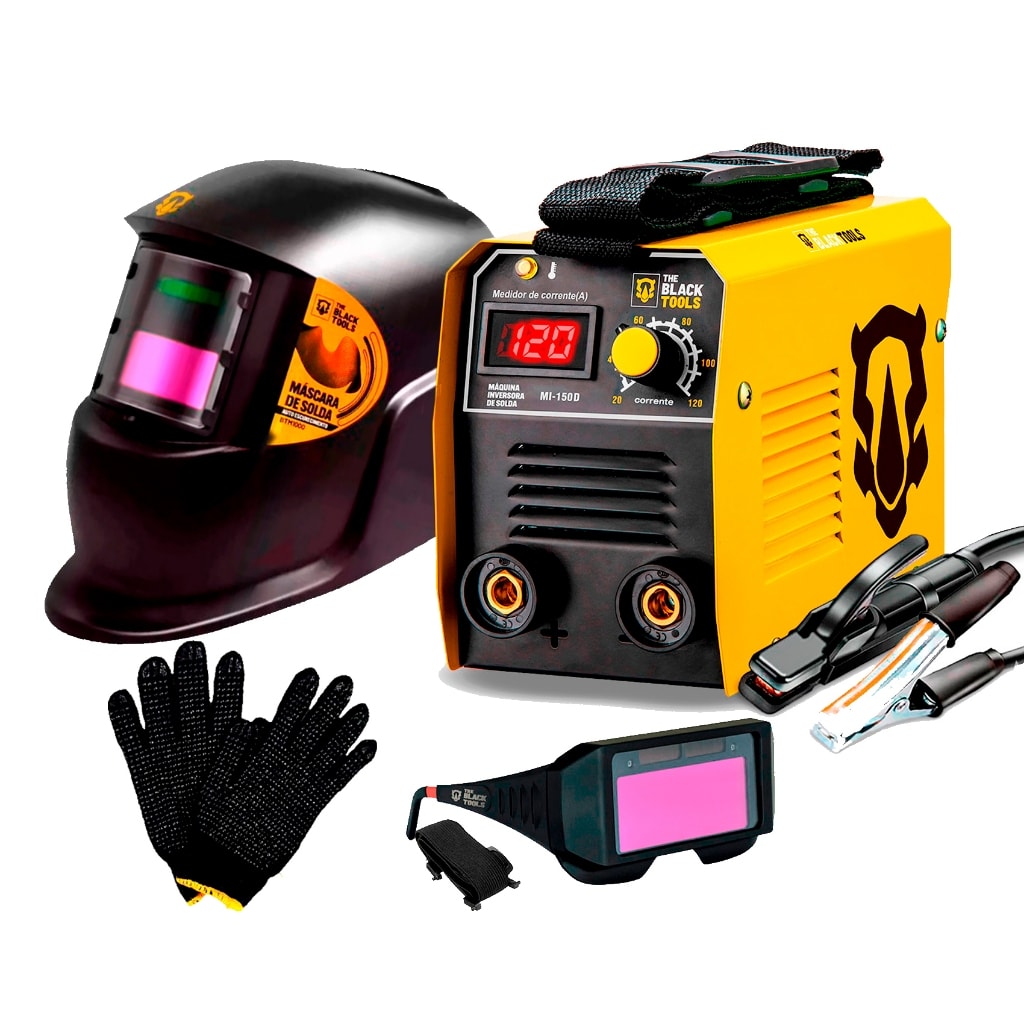 Imagem do Maquina Inversora De Solda Mini Mma 120a Mascara Luvas