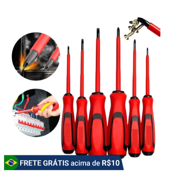 Imagem do Jogo Chaves Isoladas Philips E Chave De Fenda 6pcs Imantadas