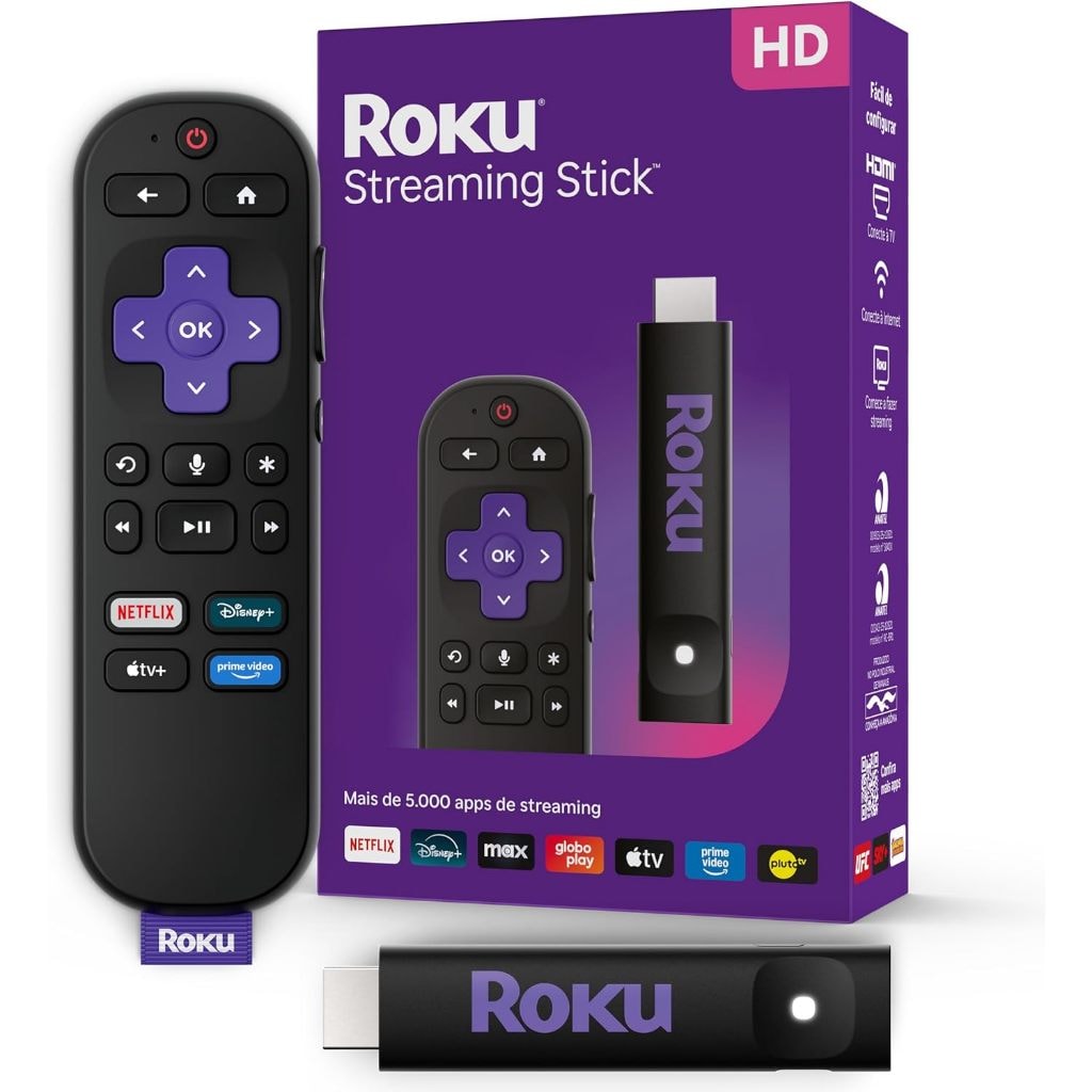 Imagem do Roku Streaming Stick 2025 Dispositivo Para Tv Hd Fhd