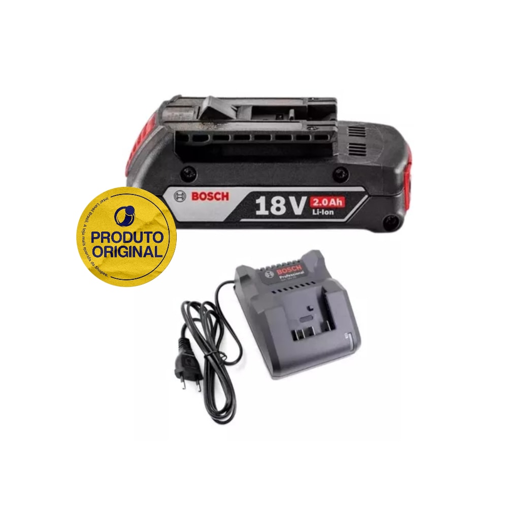 Imagem do Carregador E Bateria De Ions De Litio Gba 18v 2ah Bosch