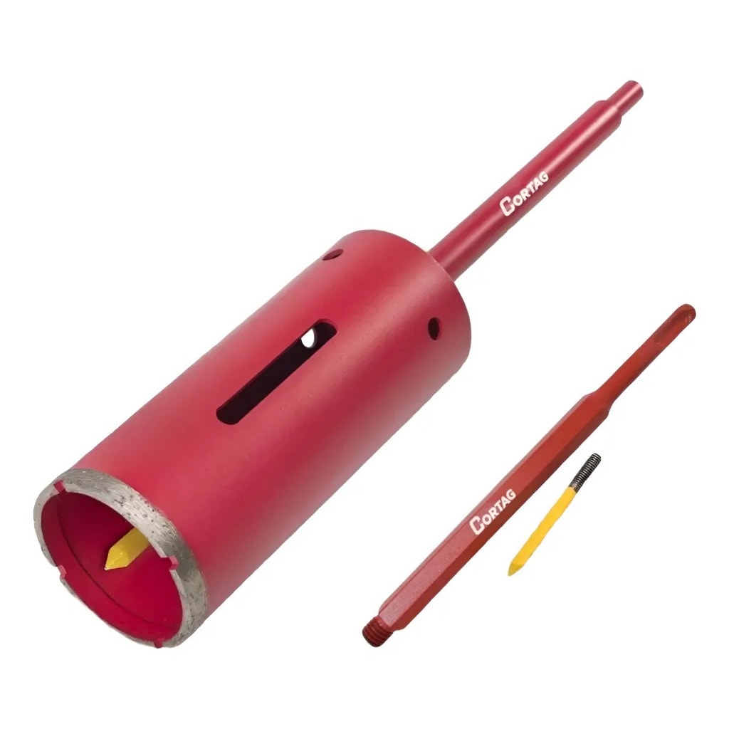 Imagem do Kit Serra Copo Diamantada 65x150mm Haste Sds 200mm Cortag