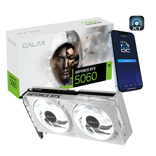 Imagem do Placa De Video Rtx 5060 8gb Galax 1 Click Oc 2x White Branca