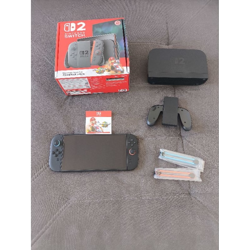 Imagem do Console Nintendo Switch 2 Bundle Mario Kart World Novomodelo Hk Jogo Funciona Normalmente Na Conta Br Garantia Da Loja
