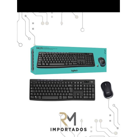 Imagem do Teclado E Mouse Sem Fio Logitech Mk270