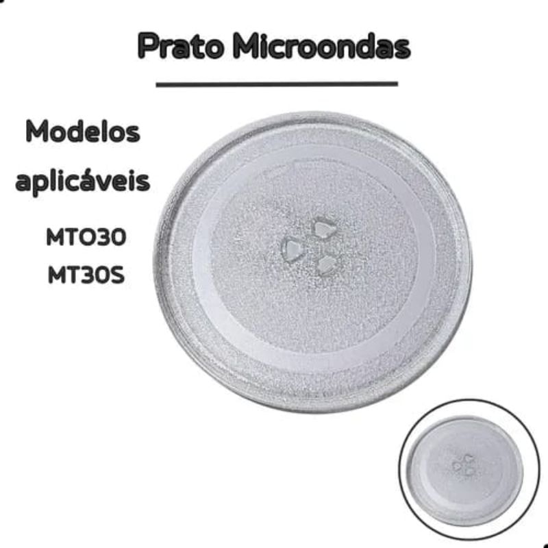 Imagem do Prato Para Micro Ondas Electrolux 20 Litros Mto30 Mt30s 24 Cm Original
