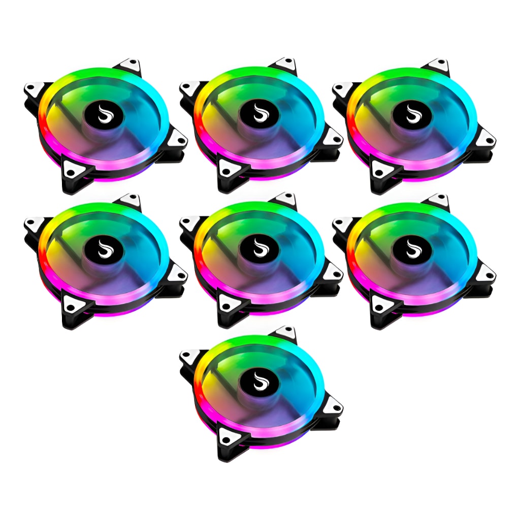 Imagem do Kit Fan Ventoinha Cooler Rise Mode Argb Energy C Controle