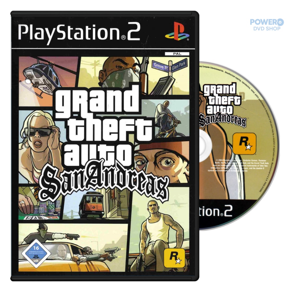 Imagem do Jogo Gta Grand Theft Auto San Andreas Ps2 Dvd Midia Fisica