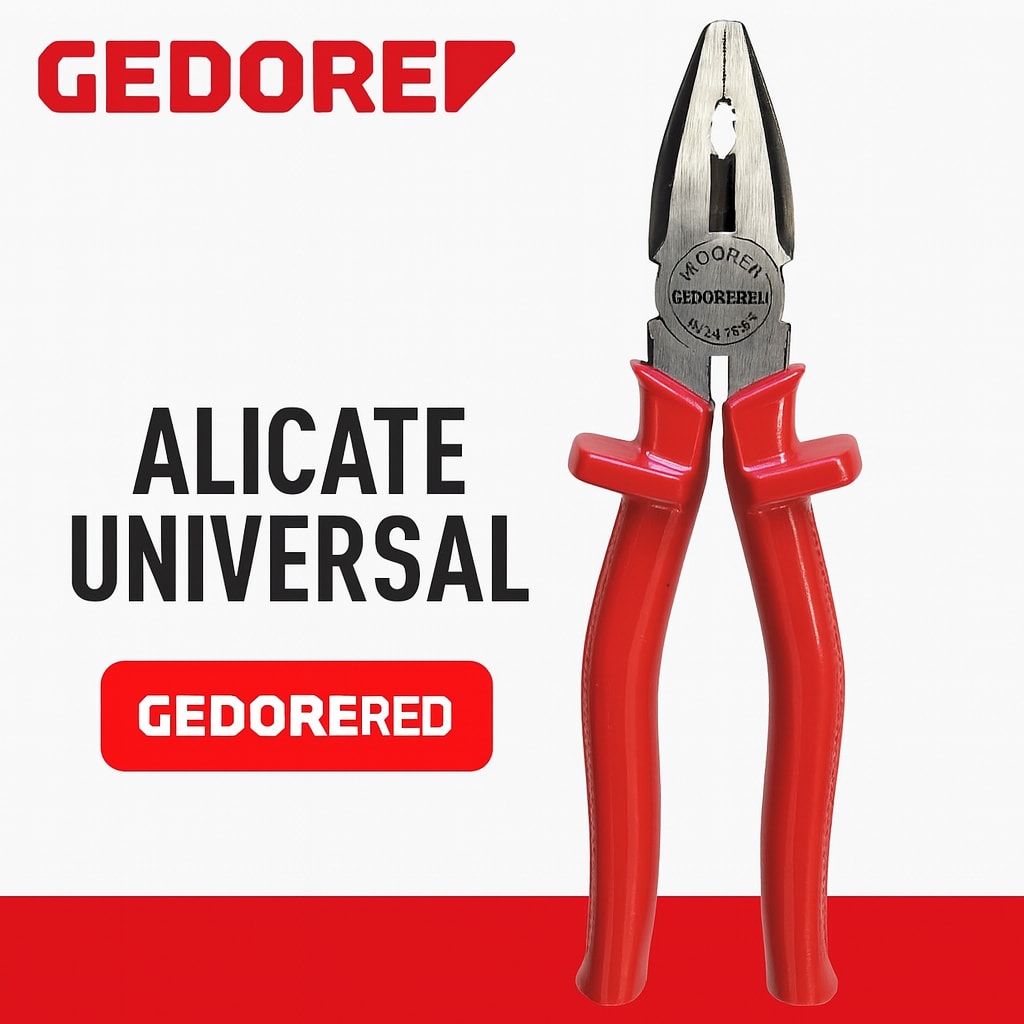 Imagem do Alicate Universal Gedore Red 8 Pol Profissional Isolado Aco Cromo Vanadio Corte Aperto Original