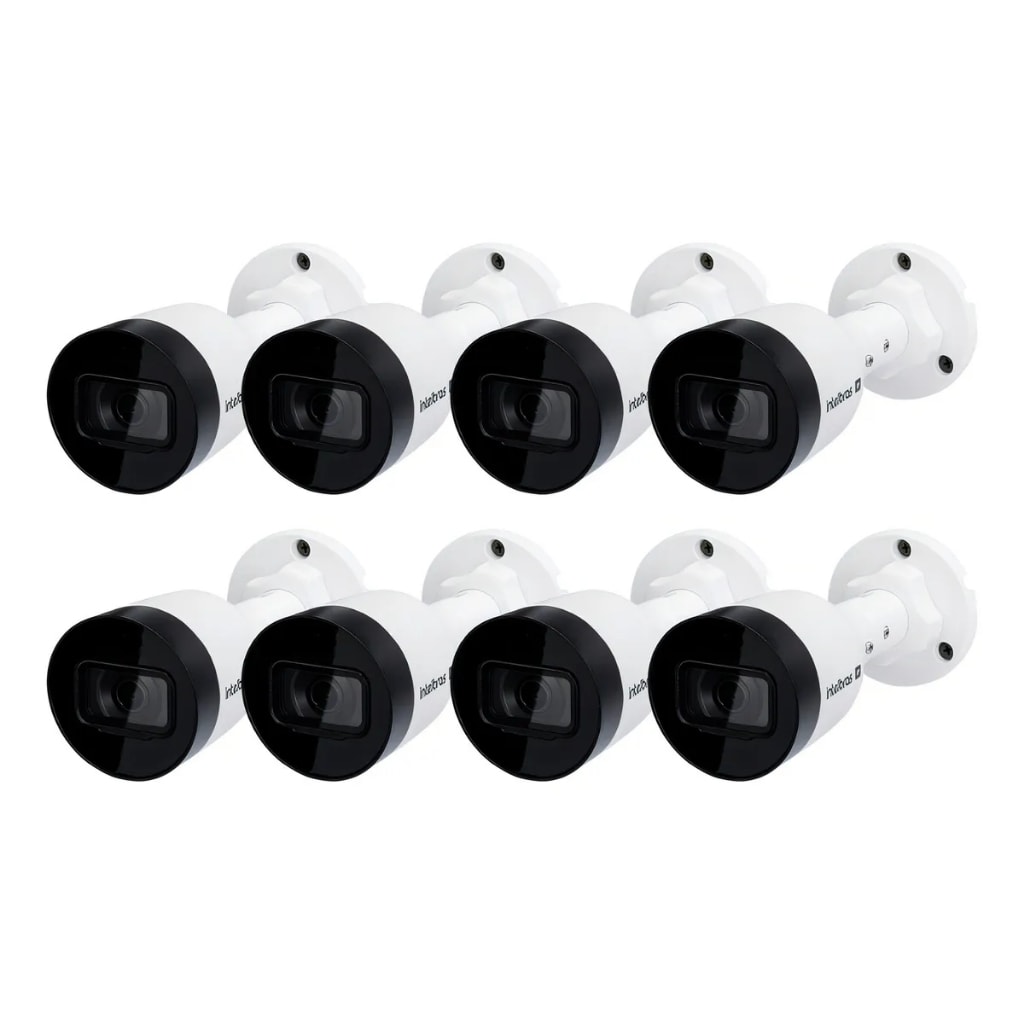 Imagem do Kit 8 Cameras De Seguranca Poe Vip 1230 B G5 Intelbras Cor Branco