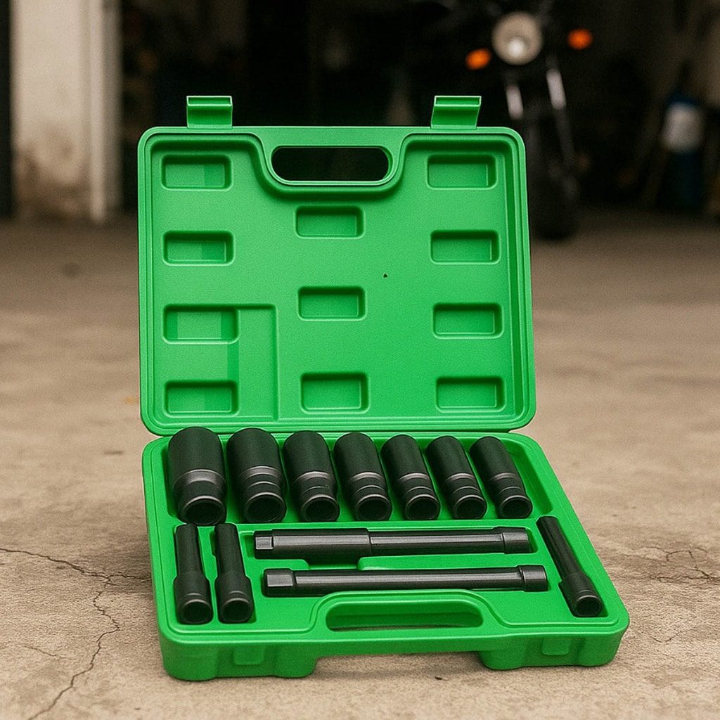 Imagem do Kit Jogo De Soquetes Longo De Impacto Sextavado 8 A 32mm 1 2 Polegadas