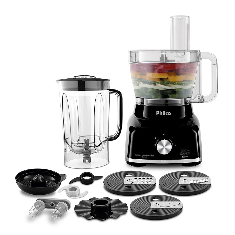 Imagem do Multiprocessador De Alimentos Philco Pmp1600p 9 Em 1 1700w Preto