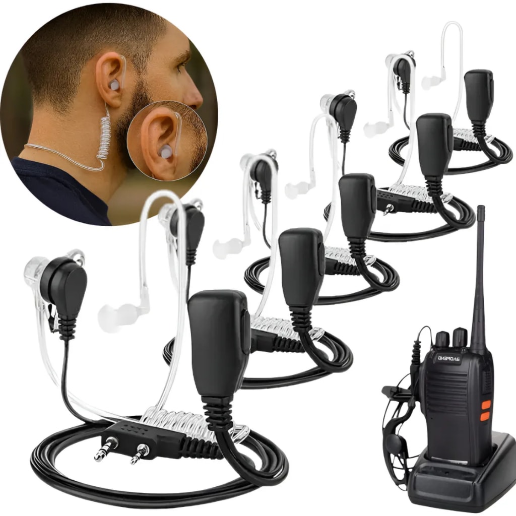 Imagem do Kit 6 Fone Silicone Radio Comunicador Baofeng 777s Uv5r
