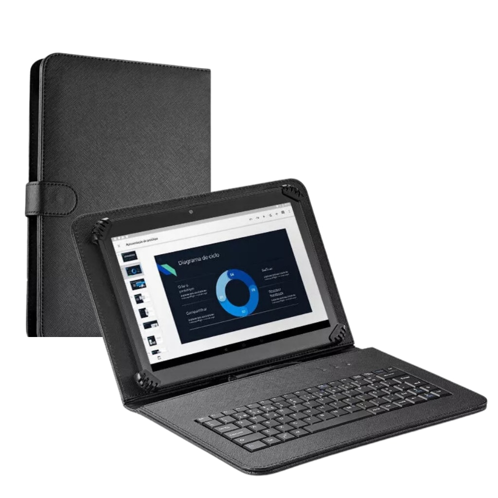 Imagem do Capa Preta C Teclado Embutido P Tablet 7 Positivo Vision Tab 7 Protecao E Digitacao