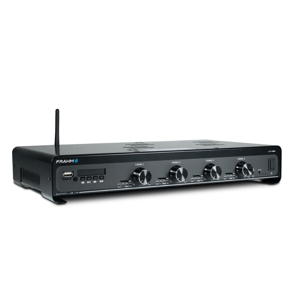Imagem do Receiver Amplificador Frahm Slim 4500 Optical G5 480w 4 Canais Bluetooth Usb Fm Entrada Optica