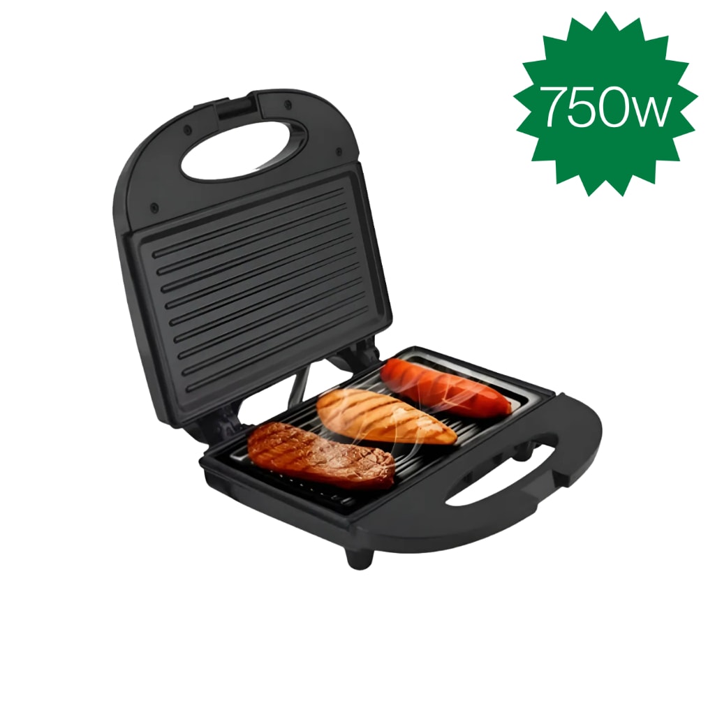 Imagem do Sanduicheira Grill 2 Em 1 Kian Antiaderente 750w Preta