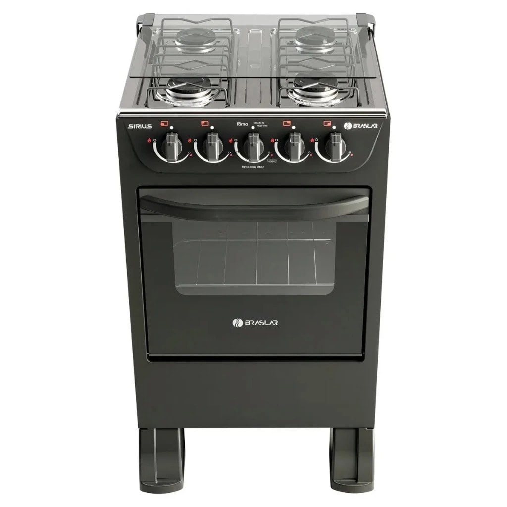 Imagem do Fogao De Piso Braslar 4 Bocas New Sirius Preto Manual