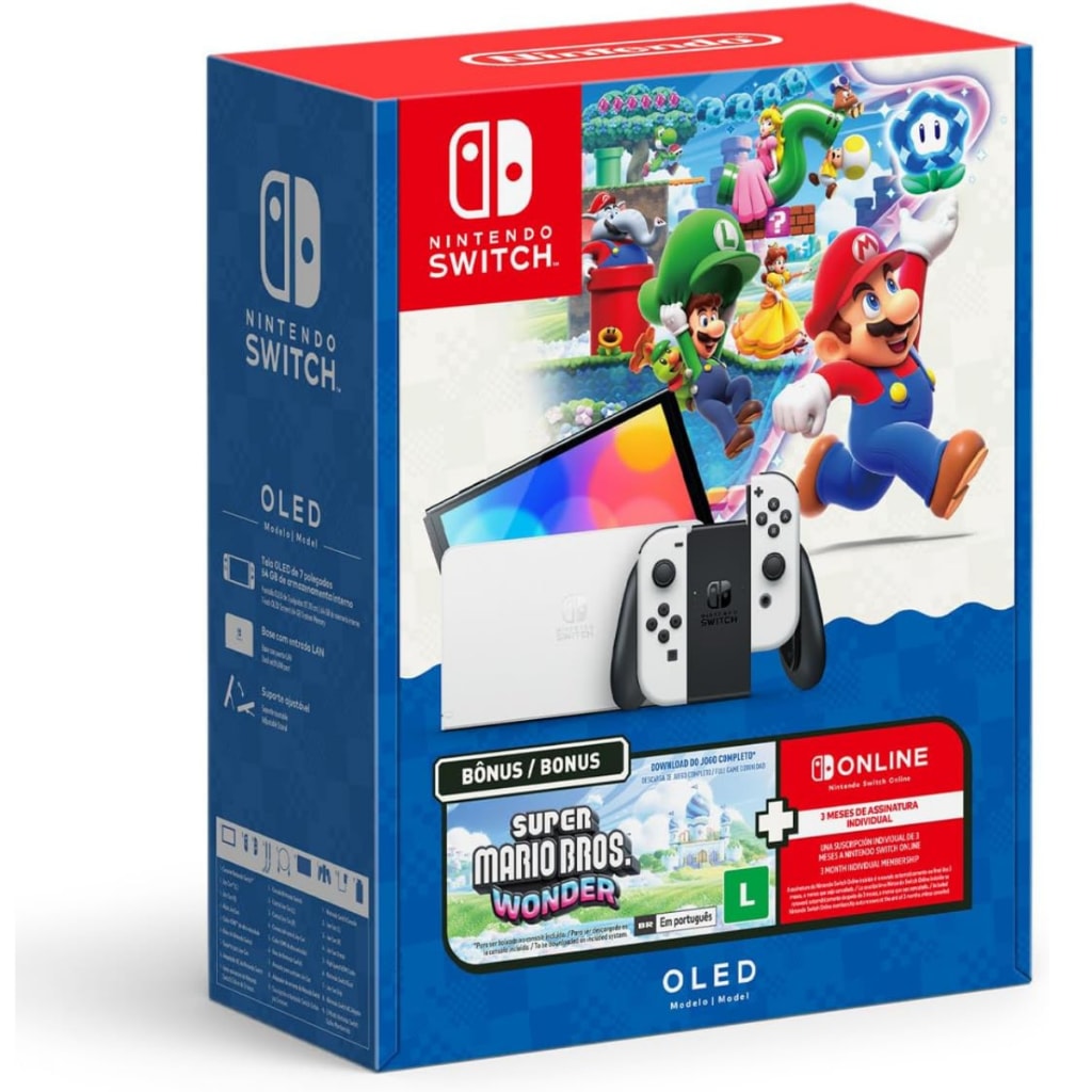 Imagem do Console Nintendo Switch Oled 64gb Edicao Super Mario Bros Wonder