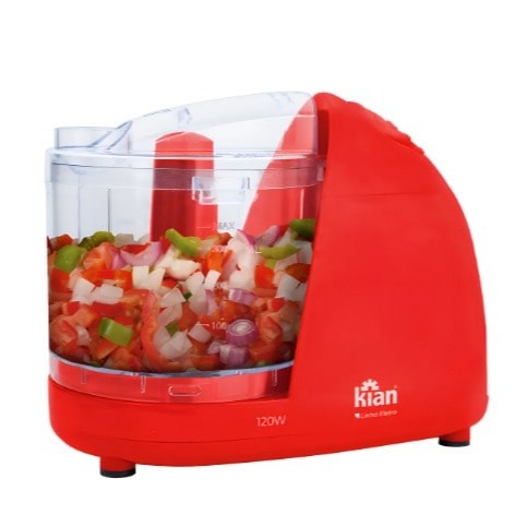 Imagem do Mini Processador De Alimentos Kian 500ml Vermelho Inox 220v