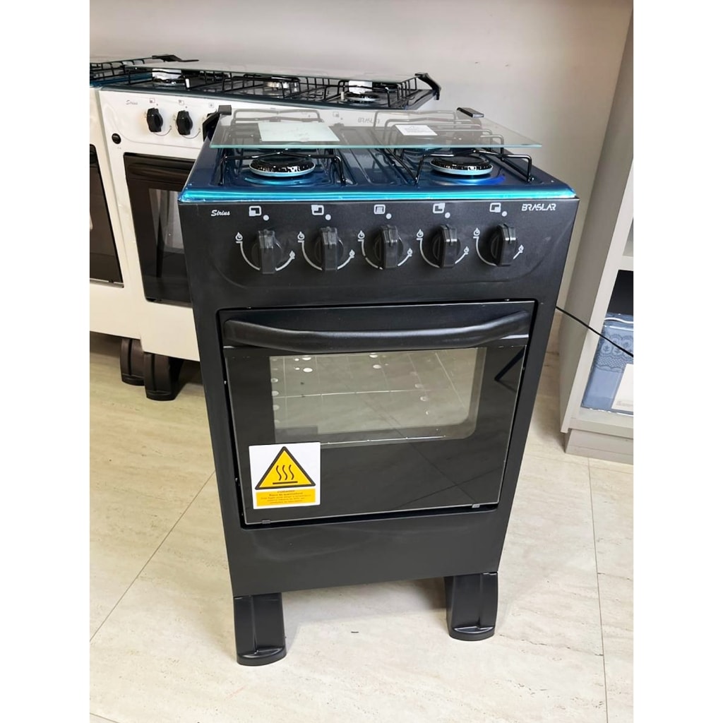 Imagem do Fogao Braslar New Sirius 4 Bocas Preto Acendimento Manual