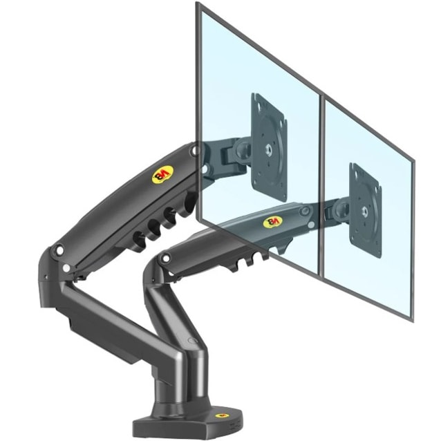Imagem do Suporte Articulado 02 Monitores De 17 A 27 Polegadas Cinza Grafite North Bayou F160 Nb 437796