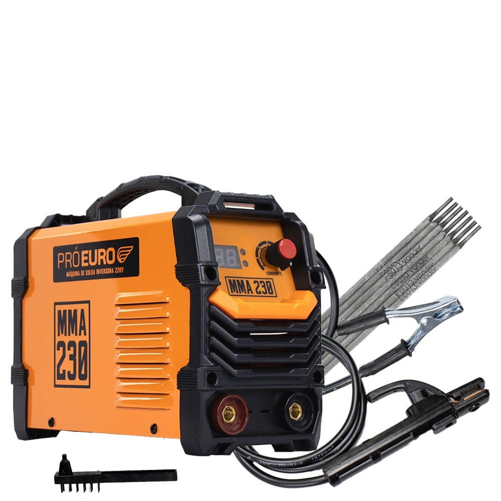 Imagem do Kit Maquina De Solda Inversora Mma 230a Tig Lift 220v E Eletrodos 6013 Pro Euro