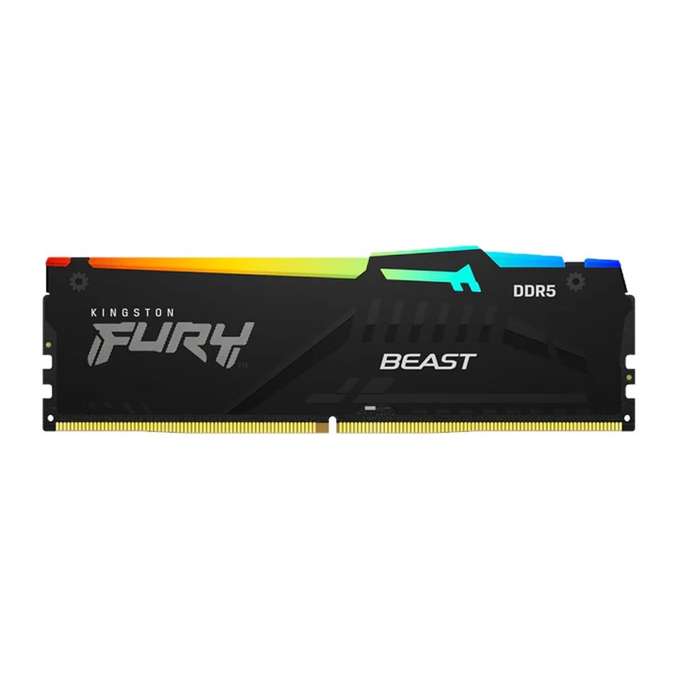 Imagem do Memoria 32gb Ddr5 5200mhz 1 25v Pc5 41600 Kingston Fury Beast Rgb Kf552c40bba 32