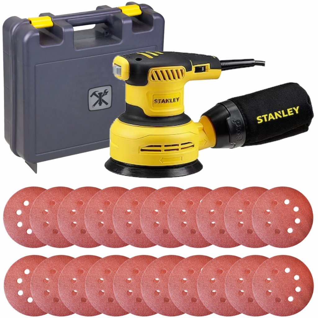 Imagem do Lixadeira Roto Orbital 5 300w Ss30 Stanley Maleta E 20 Lixas