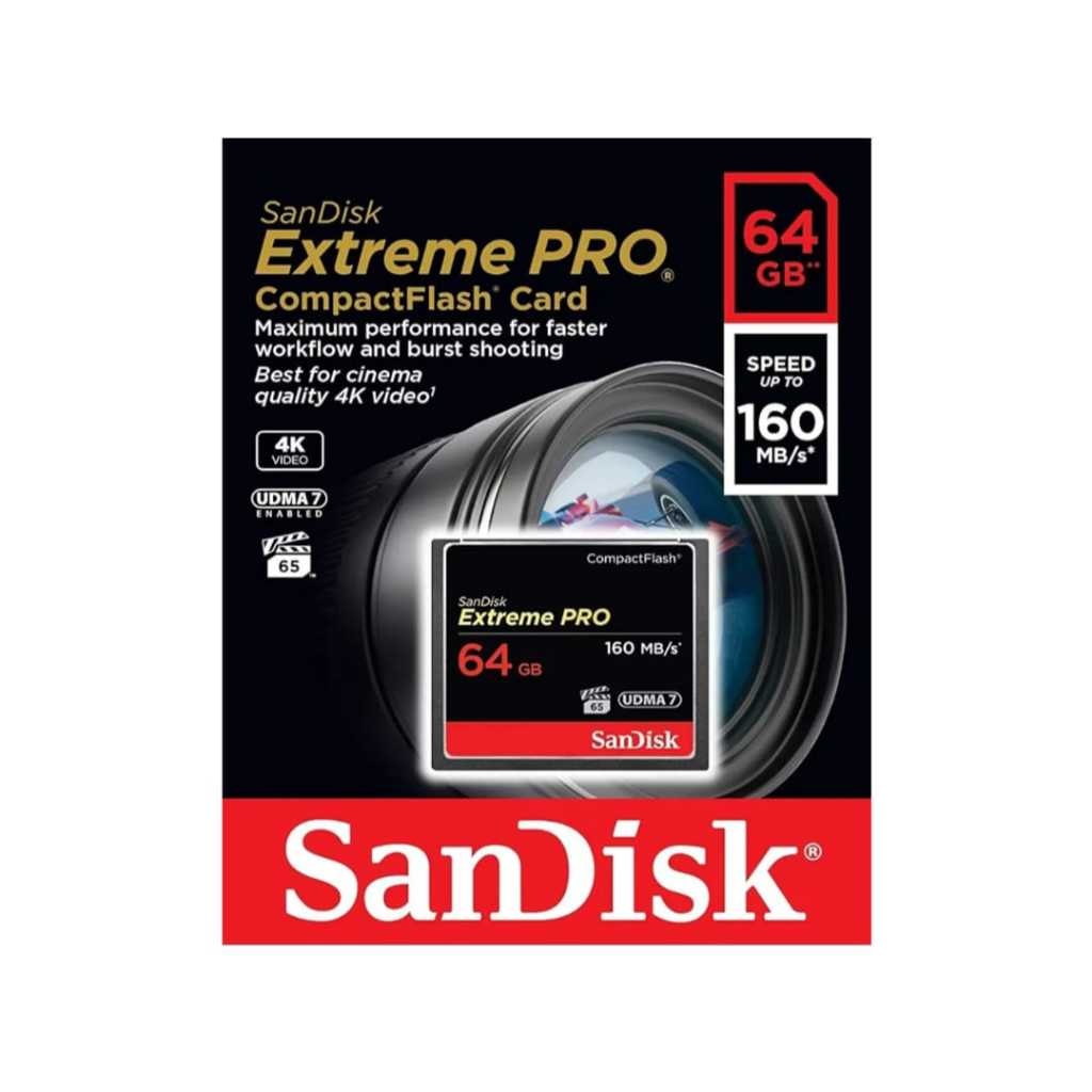 Imagem do Cartao De Memoria Compact Flash Sandisk Extreme Pro 64gb 160mb S