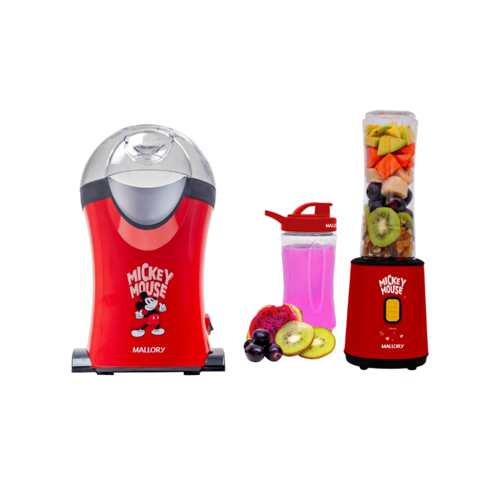 Imagem do Kit Mallory Mickey Mouse 127v Pipoqueira 1200w Liquidificador Individual