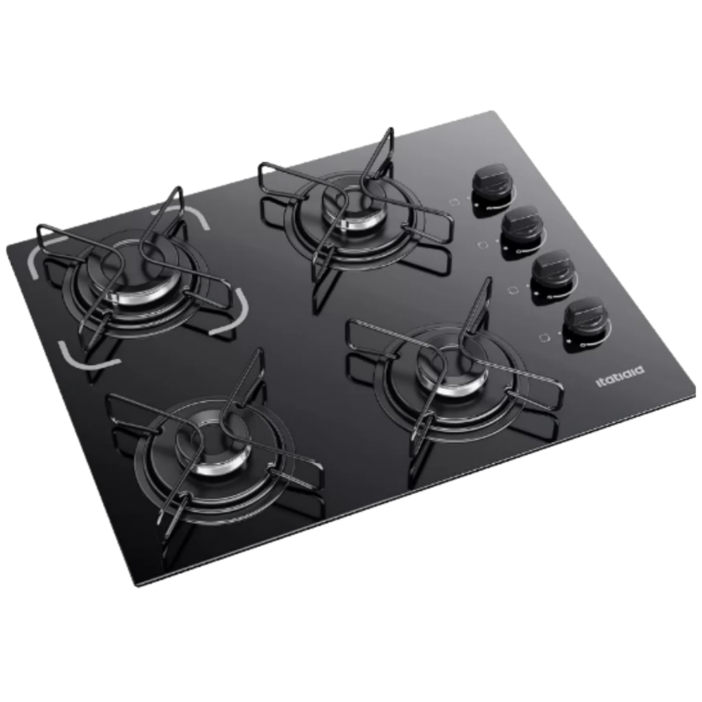 Imagem do Cooktop Itatiaia Essencial 4 Bocas Preto Bivolt 127 220v Moderno E Potente