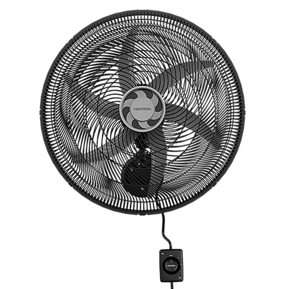 Imagem do Ventilador De Parede Ventisol Monta Facil 50cm Preto 127v Oscilante