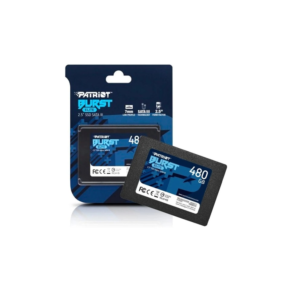 Imagem do Ssd Patriot Burst Elite 480gb Pbe480gs25ssdr Sata 6gb S L 450mb S E 320mb S