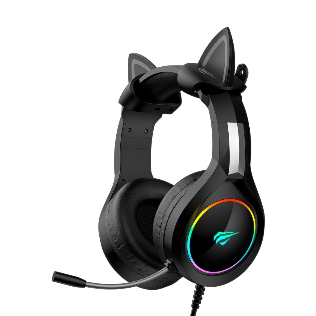 Imagem do Headset Gamer Havit Gamenote H2232d Rgb Com Orelhas Preto