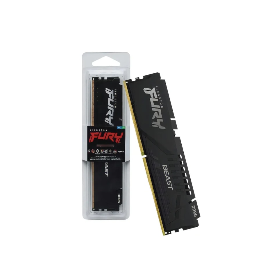 Imagem do Memoria 16gb Ddr5 5200mhz 1 25v Pc5 41600 Kingston Fury Beast Kf552c40bb 16