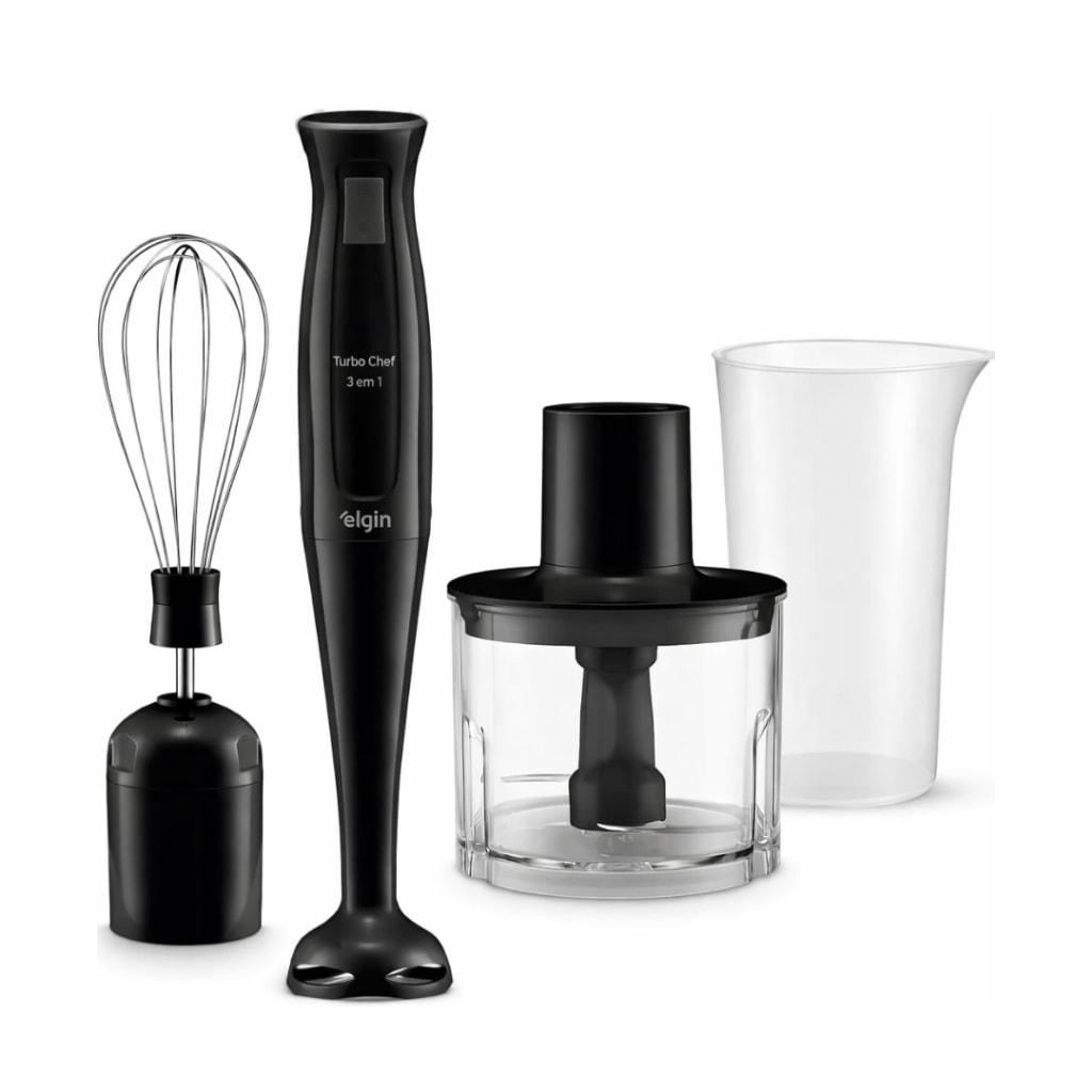 Imagem do Mixer Turbo Chef Original Elgin 3 Em 1 200w Triturador E Fuet 127v Ou 220v Elgin