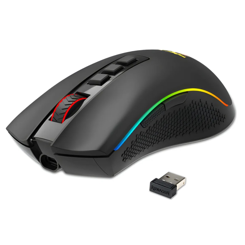 Imagem do Mouse Gamer Redragon Cobra M711 Pro Rgb 16000 Dpi Usb 2 4g Preto