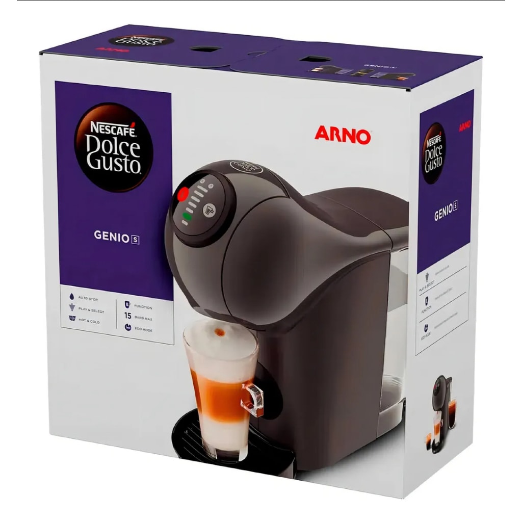 Imagem do Cafeteira Expresso Nescafe Dolce Gusto Arno Genio S Basic Cor Grafite