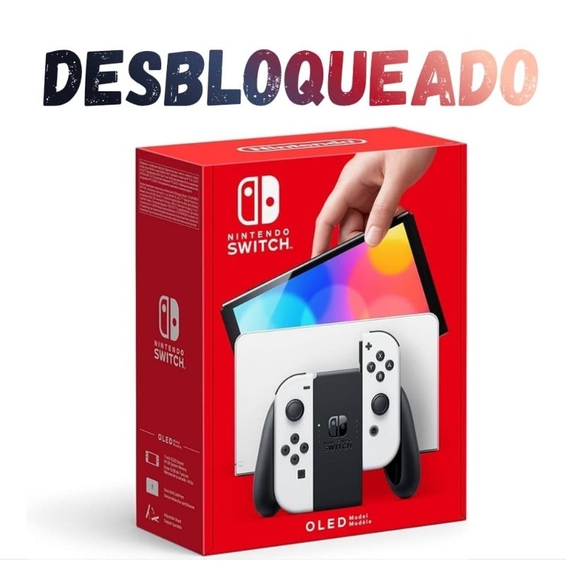 Imagem do Nintendo Switch Oled Desbloqueado Novo Garantia 12 Meses Envio Rapido 10 Jogos