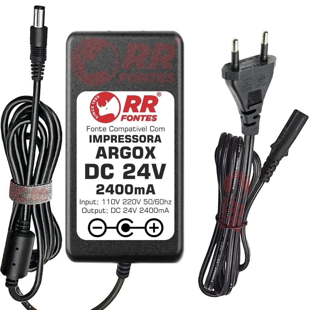 Imagem do Fonte P Impressora De Etiquetas Argox Os 214 Plus 24v 2 4a