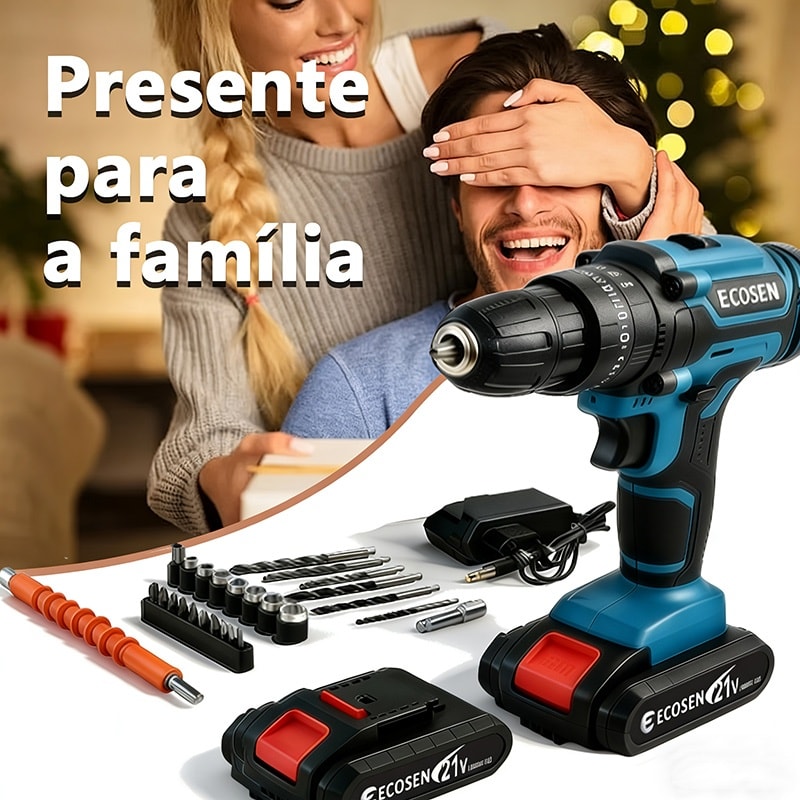Imagem do Parafusadeira E Furadeira De Impacto Profissiona 2 Baterias12 21v